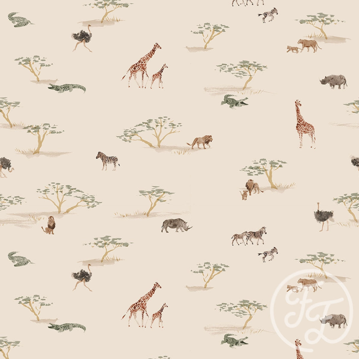 Family Fabrics | Savannah Sand 100-1296 (by the full yard)