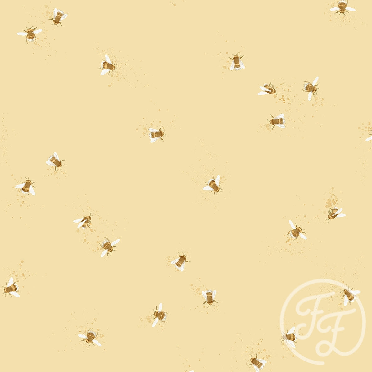 Family Fabrics | Bumblebee Yellow 100-1304 (by the full yard)