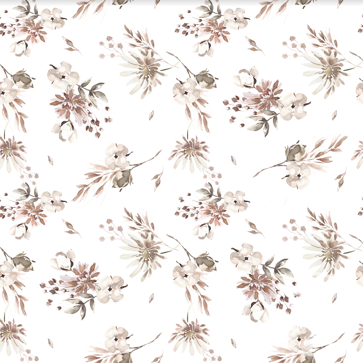 Family Fabrics | Dried Flowers Rose Off White 100-1362 (by the full yard)