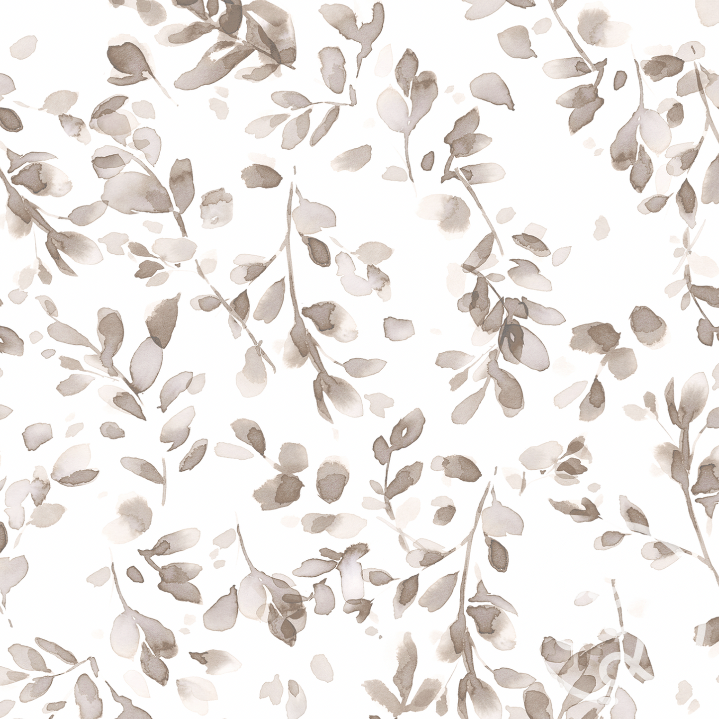 Family Fabrics | Abstract Leaves Sand Off White 100-1375 (by the full yard)