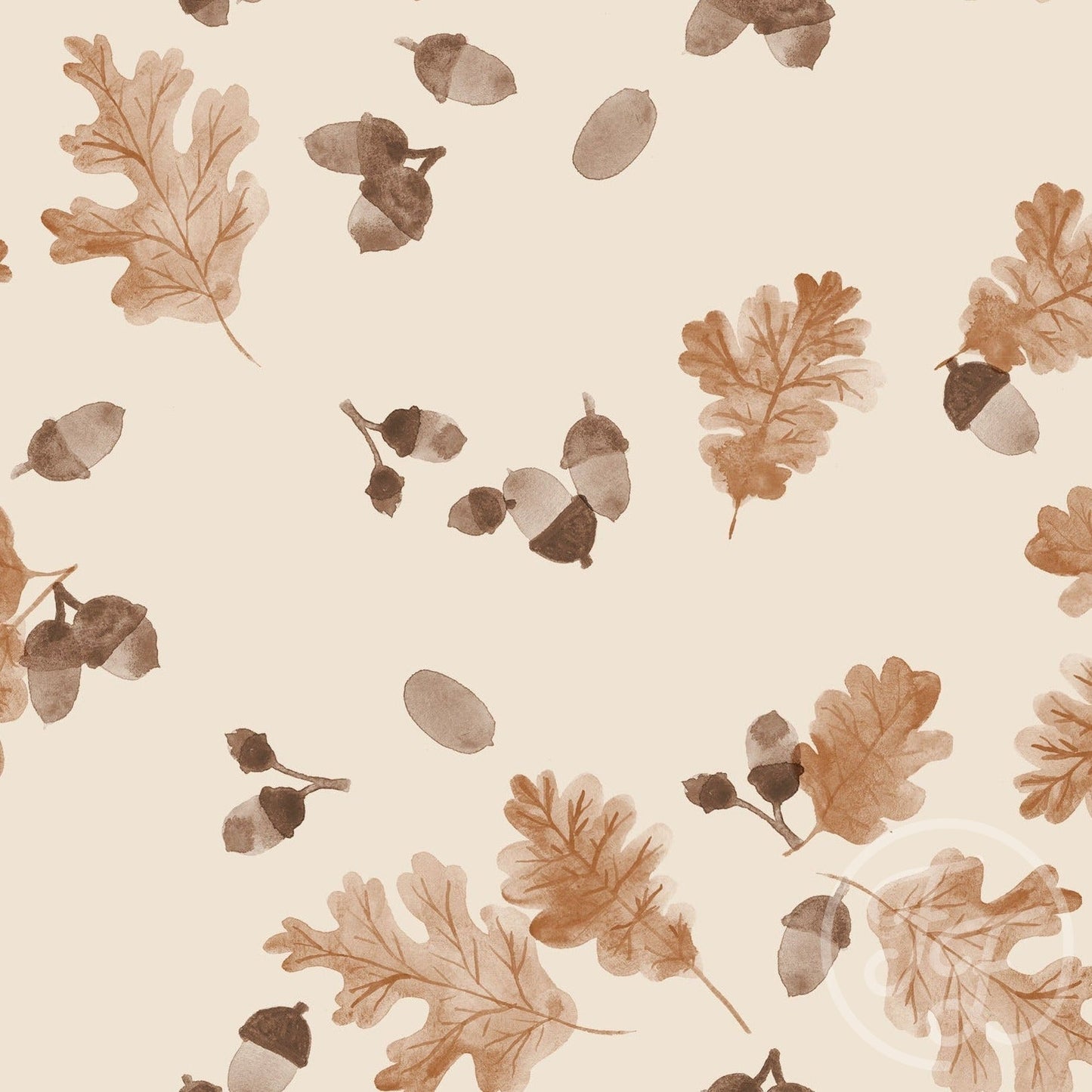 Family Fabrics | Oak Tree & Acorns 100-1391 (by the full yard)