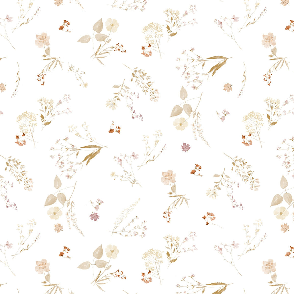 Family Fabrics | Autumn Floral Small Off White 100-1412 (by the full yard)