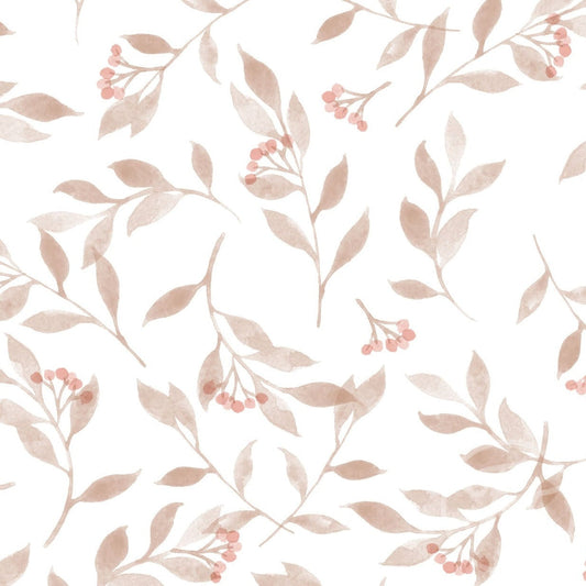 Family Fabrics | Berry Branches Big Pastel Off White 100-1415 (by the full yard)