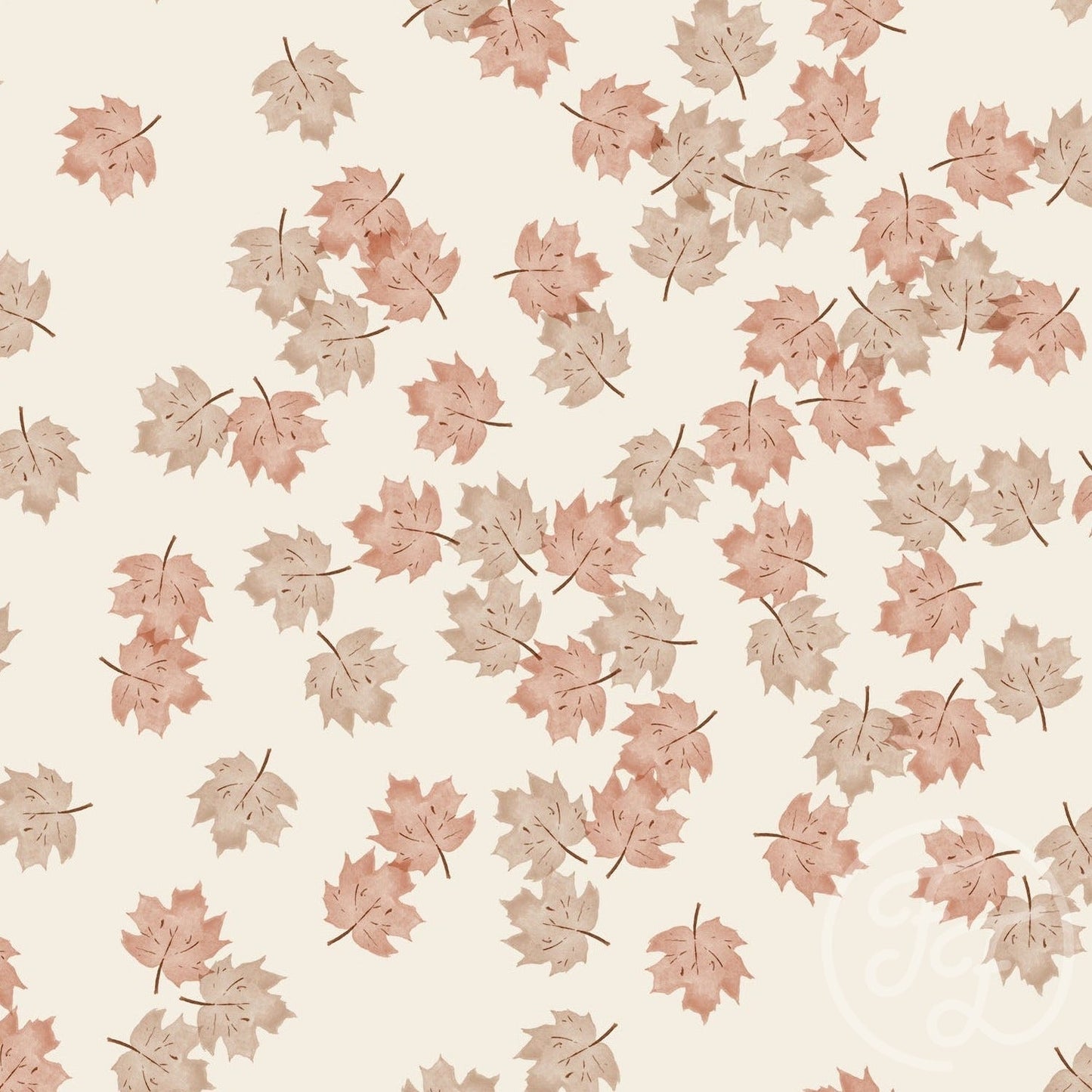 Family Fabrics | Fall Leaves Small Taupe 100-1423 (by the full yard)