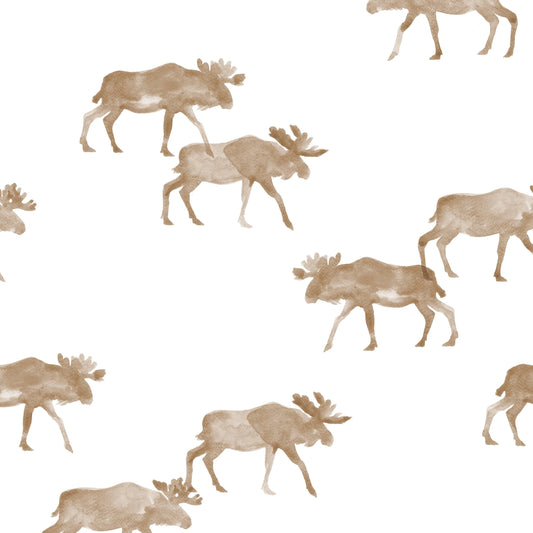 Family Fabrics | Moose Off White 100-1427 (by the full yard)