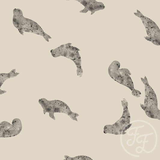 Family Fabrics | Spotted Seal Taupe 100-1433 (by the full yard)