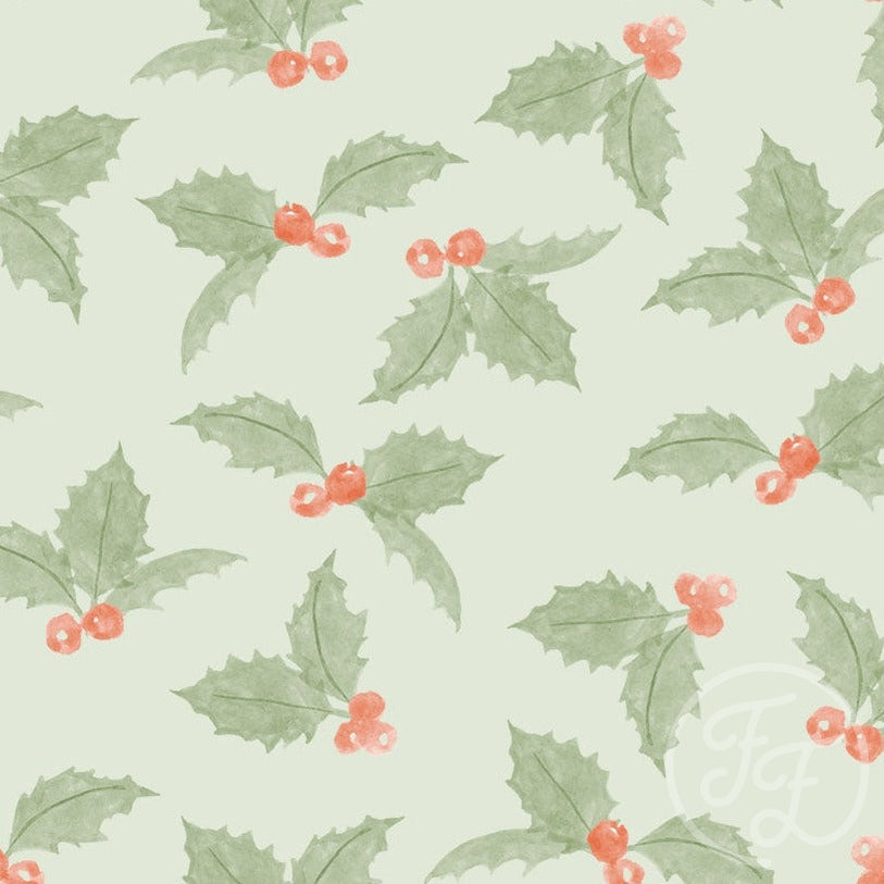 Family Fabrics | Christmas Holly Green 100-1444 (by the full yard)