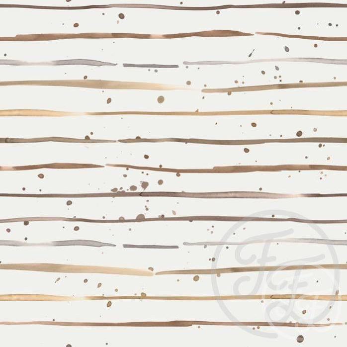 Family Fabrics | Brown Stripes 100-144 (by the full yard)