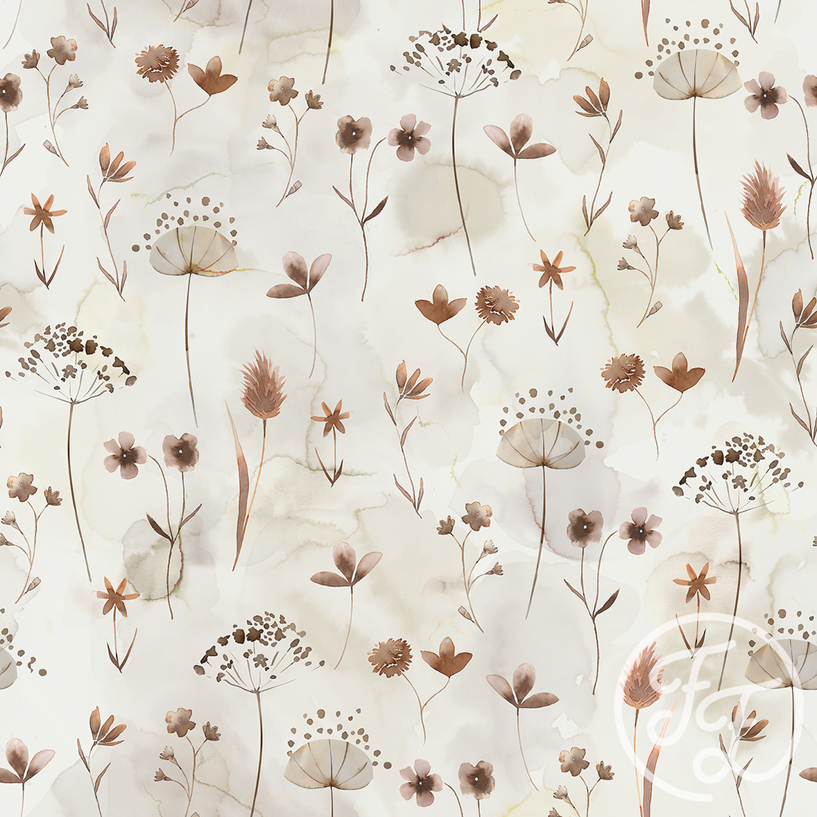 Family Fabrics | Pressed Flowers 100-145 (by the full yard)