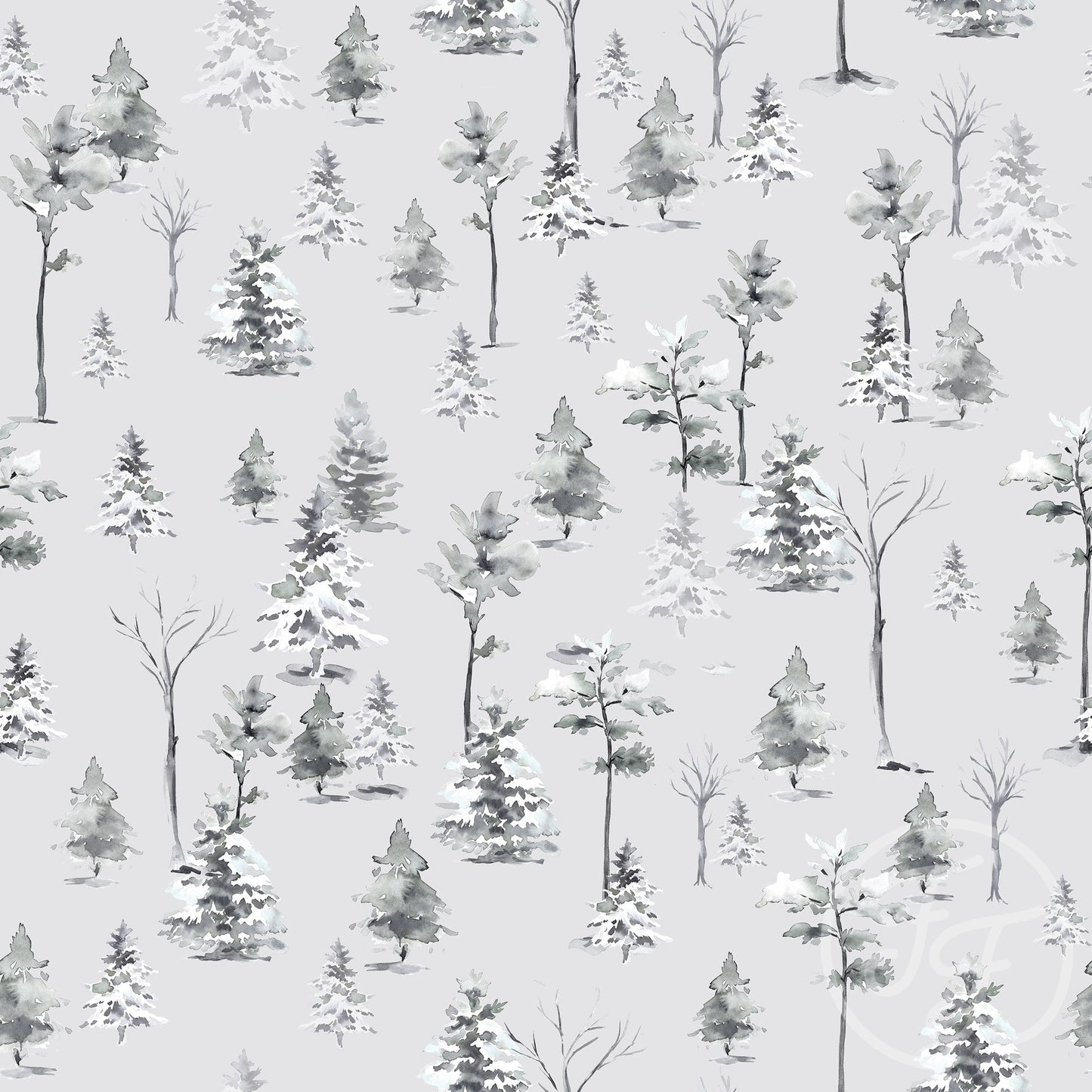 Family Fabrics | Snow Forest Grey 100-1470 (by the full yard)
