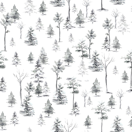 Family Fabrics | Snow Forest Off White 100-1471 (by the full yard)