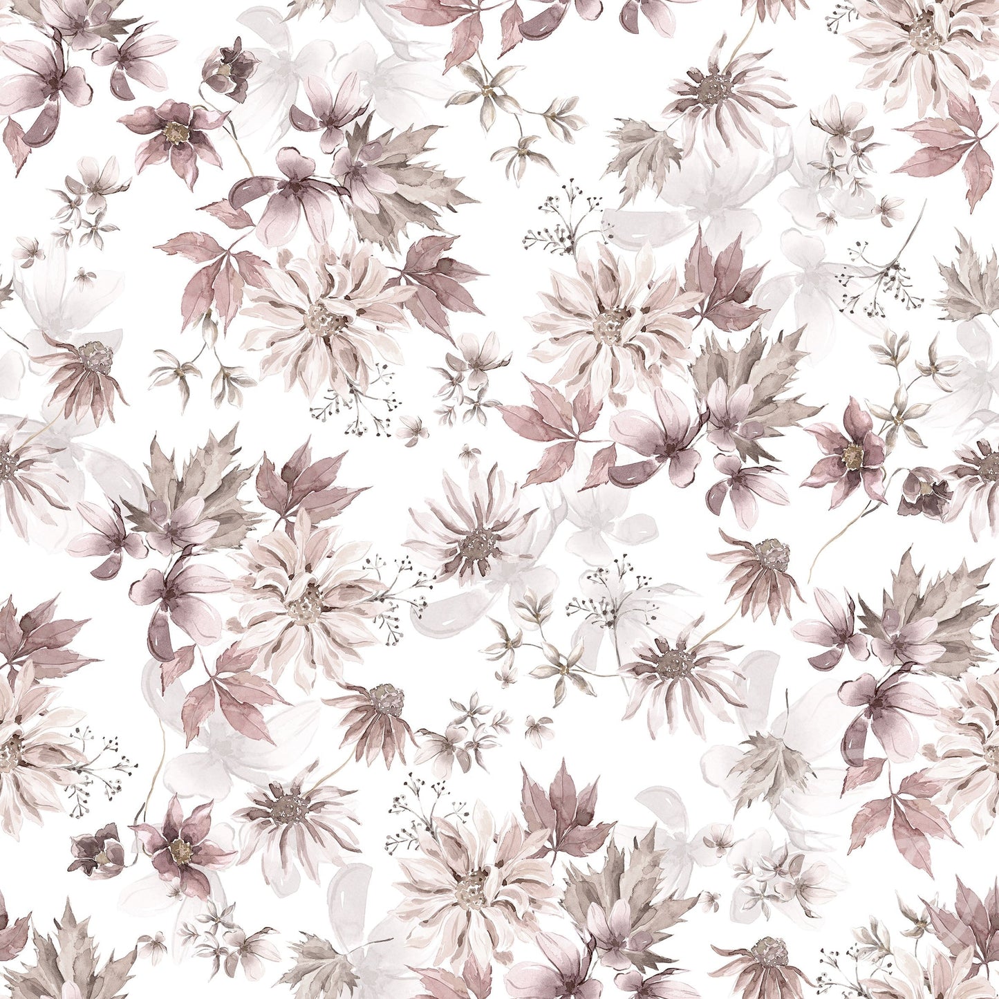 Family Fabrics | Winter Botanical Off White 100-1479 (by the full yard)