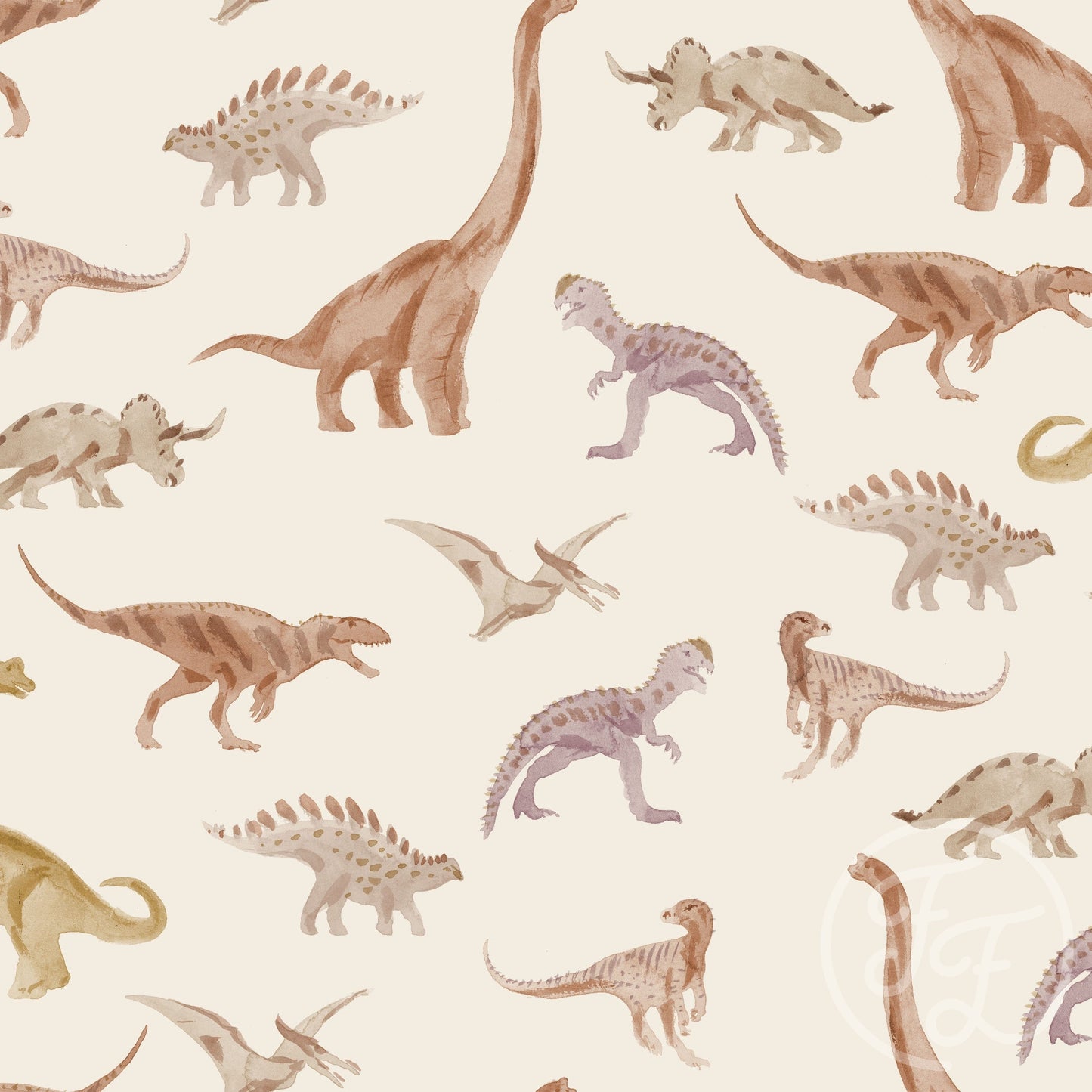 Family Fabrics | Dinosaur Brown Big