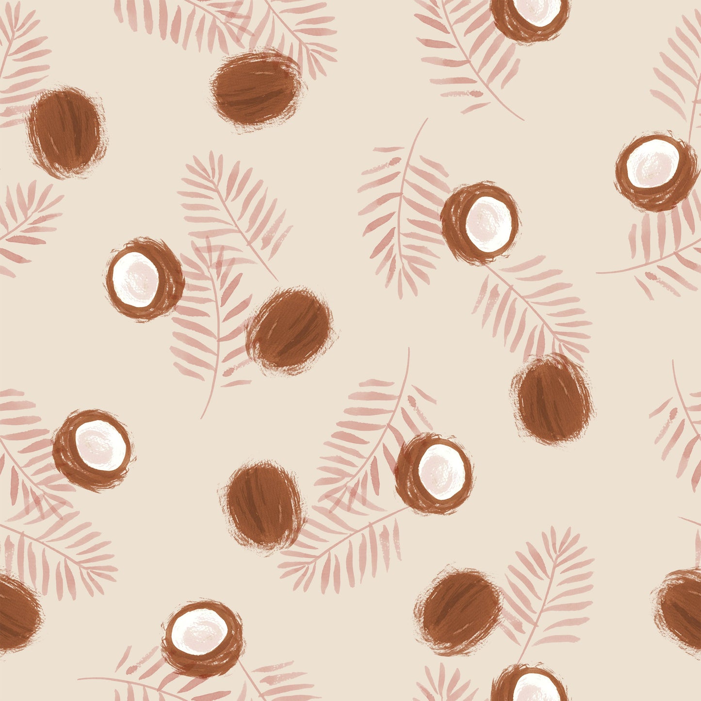 Family Fabrics | Coconut Pink Leaves | 100-1620 (by the full yard)