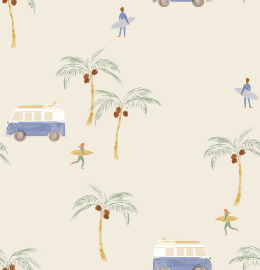 Family Fabrics | Let's Go Surfing | 100-1640 (by the full yard)