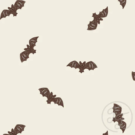 Family Fabrics | Bats Brown Big | 100-1716 (by the full yard)
