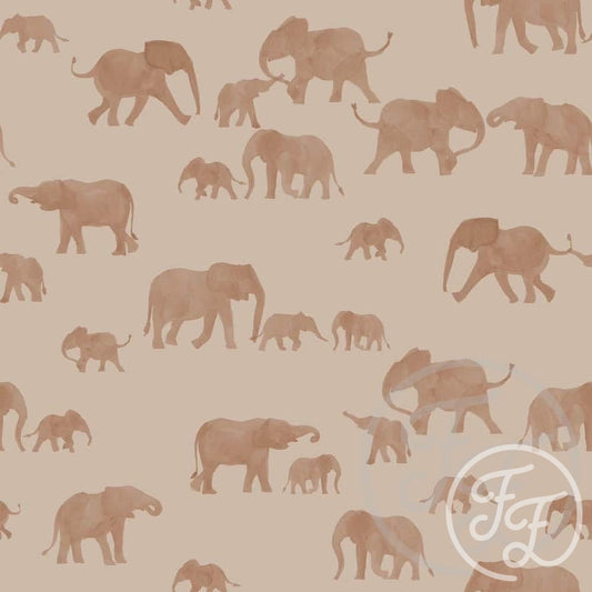 Family Fabrics | Elephants Smokegrey  100-171 (by the full yard)