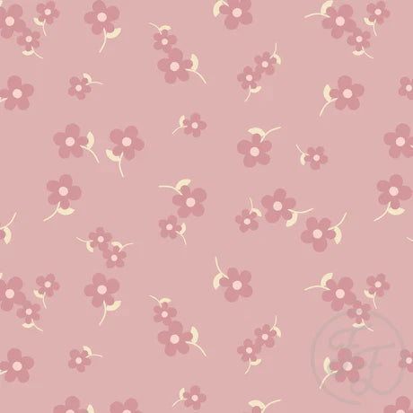 Family Fabrics | Bold Flower Ash Rose Small | 100-1723 (by the full yard)