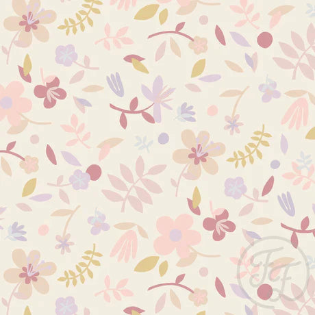Family Fabrics | Collage Flower Beige Small | 100-1729 (by the full yard)