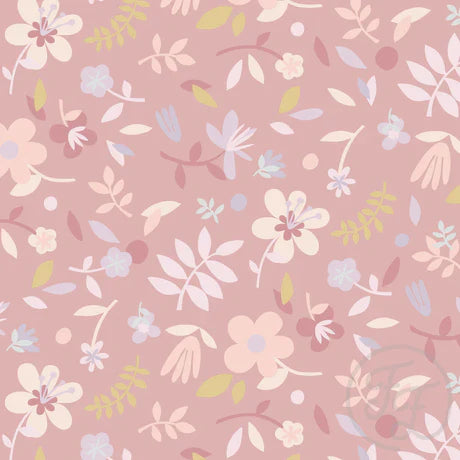 Family Fabrics | CollageFlower Ash Rose Small | 100-1737 (by the full yard)