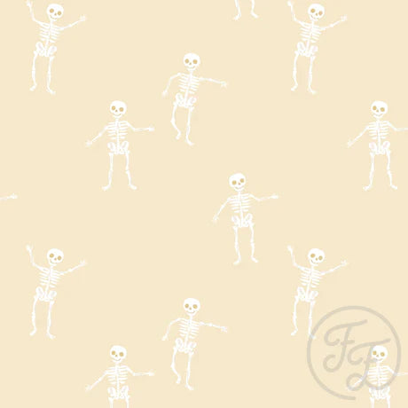 Family Fabrics | Dancing Skeletons Yellow | 100-1743 (by the full yard)