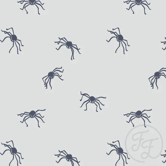 Family Fabrics | Spiders Blue | 100-1767 (by the full yard)