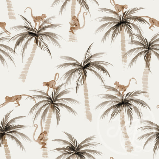 Family Fabrics | Palms & Monkeys 100-186 (by the full yard)