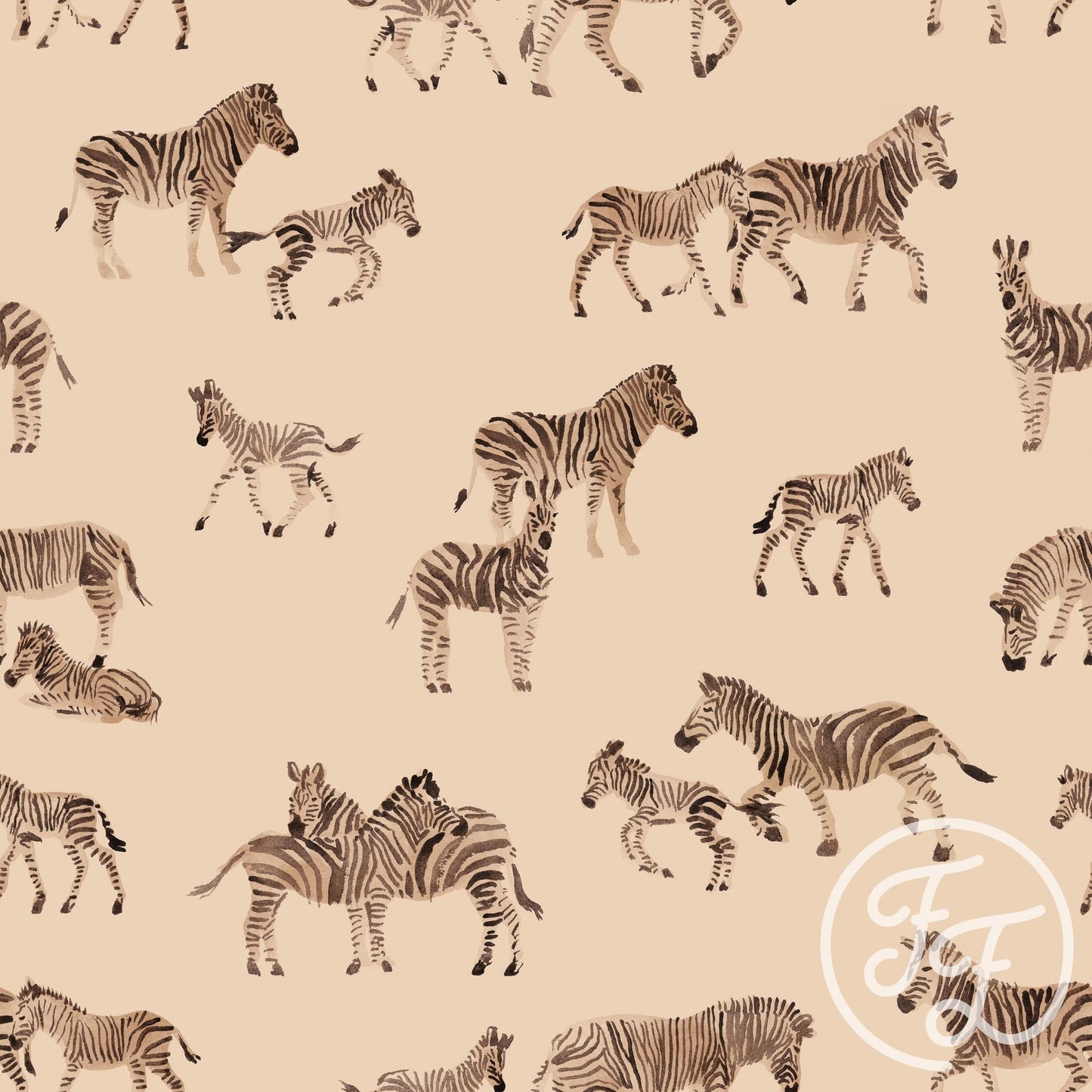 Family Fabrics | Zebra Savannah 100-188 (by the full yard)
