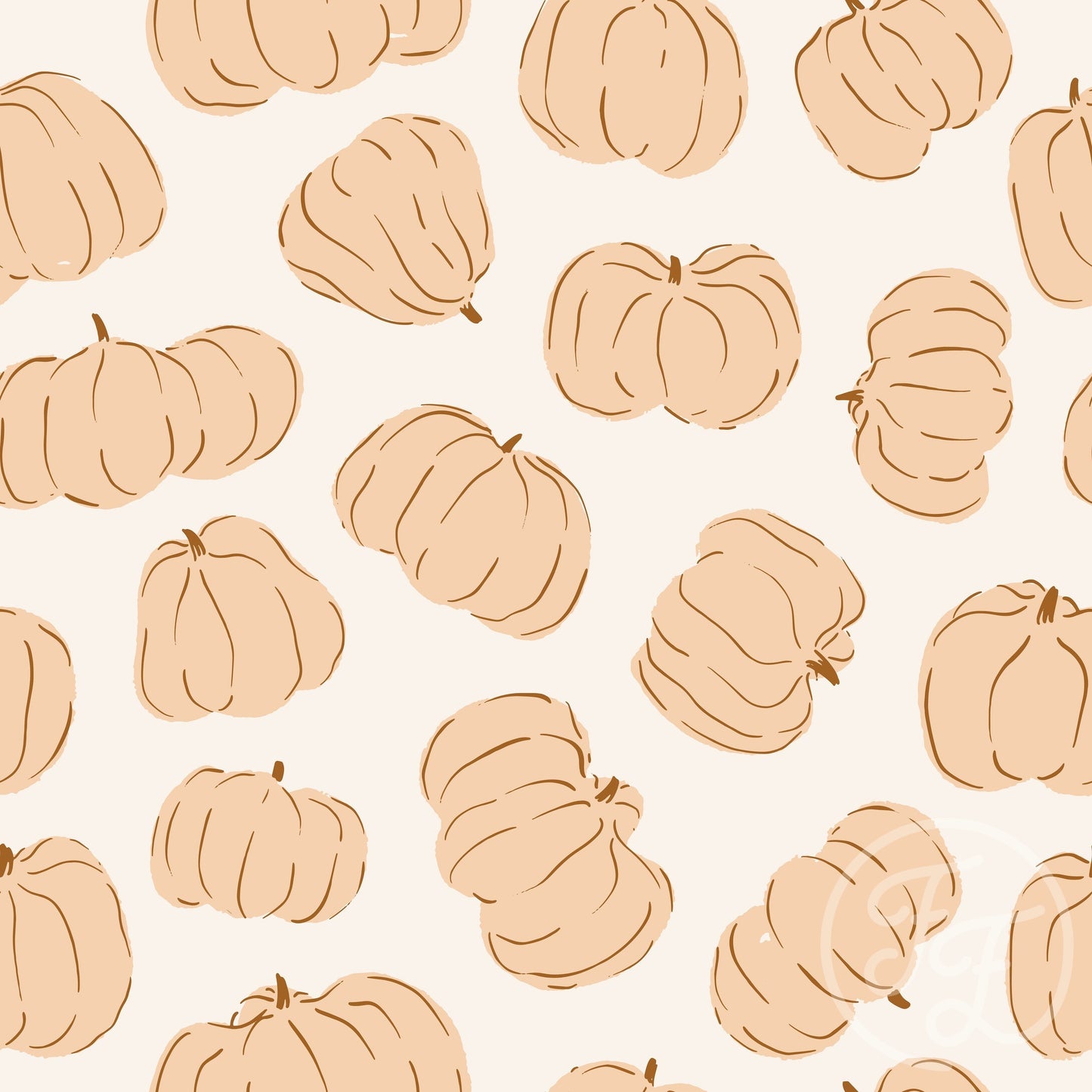 Family Fabrics | Caramel Pumpkins 101-126 (by the full yard)