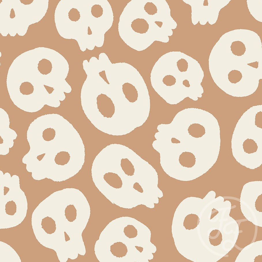 Family Fabrics | Caramel Skulls 101-127 (by the full yard)