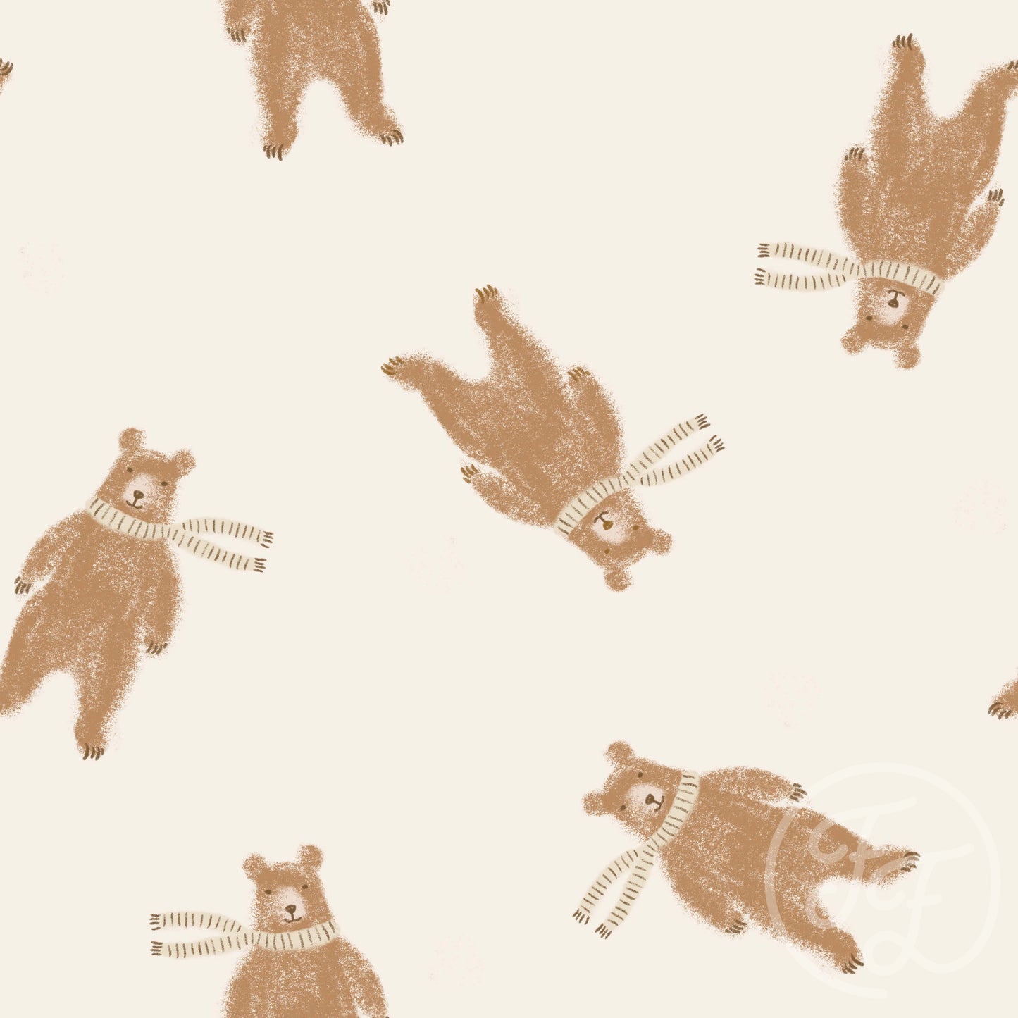 Family Fabrics | Grizley Bears Chocolat 101-143 (by the full yard)