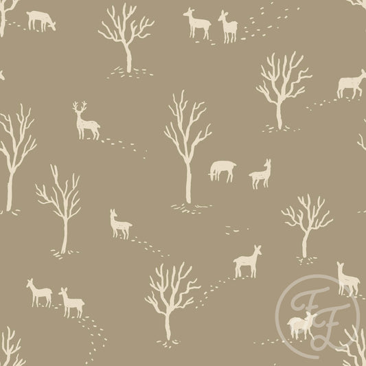 Family Fabrics | Wandering Deer Olive 101-161 (by the full yard)