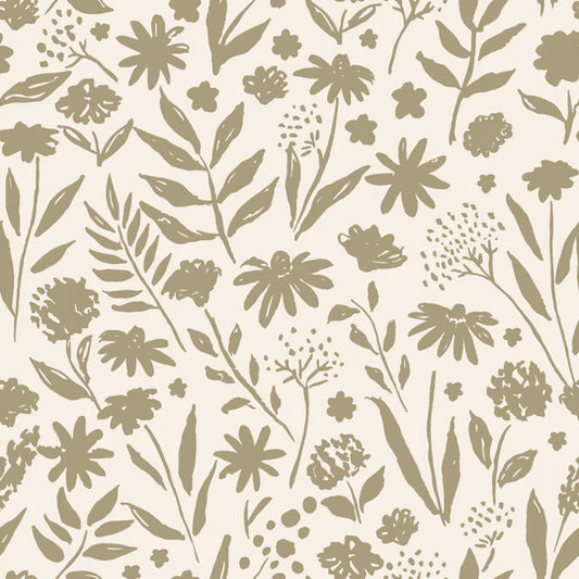 Family Fabrics | Wildflower Green 101-211 (by the full yard)