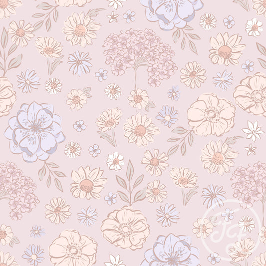 Family Fabrics | Flower Dreams Lavender 102-131 (by the full yard)