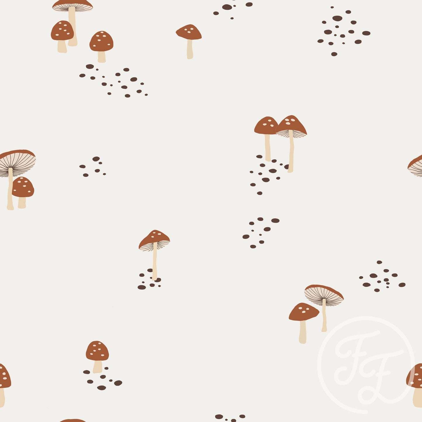 Family Fabrics | Mushrooms 103-106 (by the full yard)