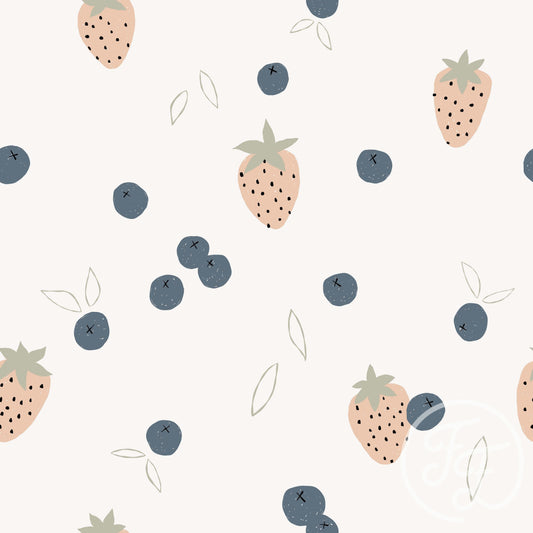 Family Fabrics | Strawberries & Blueberries 103-107 (by the full yard)