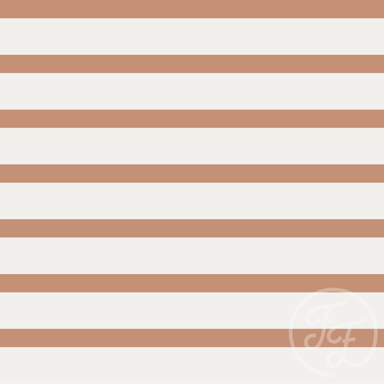 Family Fabrics | Stripes Copper Off White 103-129 (by the full yard)