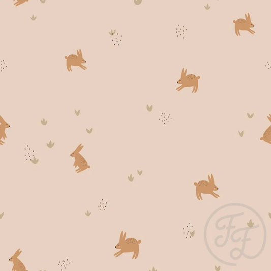 Family Fabrics | Bunnies Soft Peach | 103-135 (by the full yard)