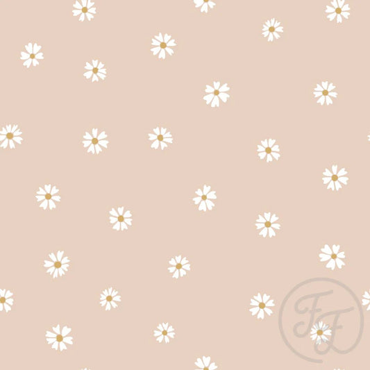 Family Fabrics | Daisies Soft Peach | 103-146 (by the full yard)
