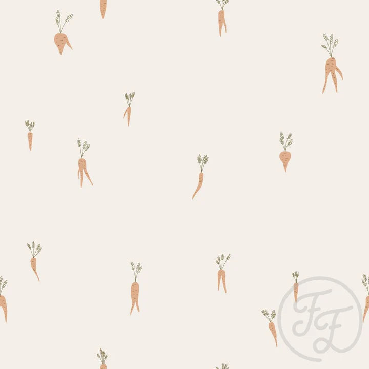 Family Fabrics | Imperfect Carrots Cream | 103-152 (by the full yard)
