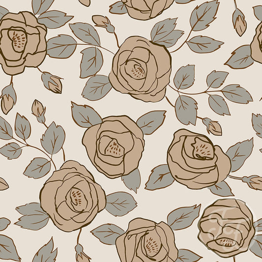 Family Fabrics | Simple-Roses-pale 104-100 (by the full yard)