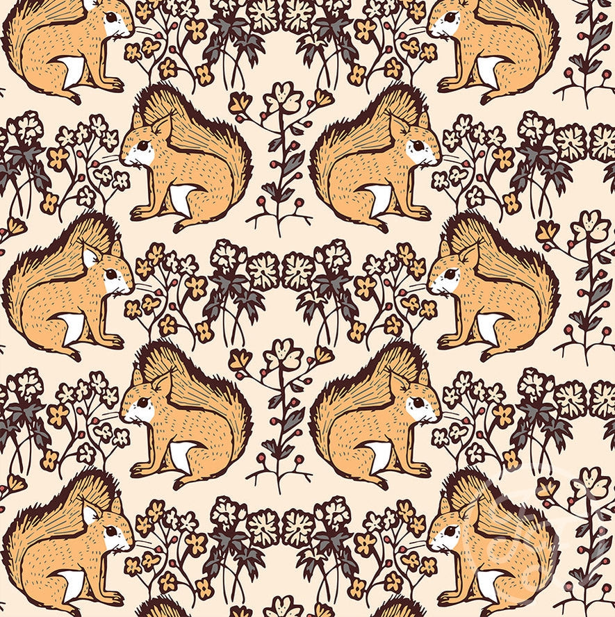 Family Fabrics | Squirrel Bold Pink 104-135 (by the full yard)