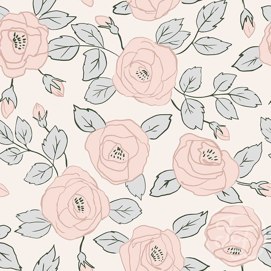 Family Fabrics | Simple Roses 104-140 (by the full yard)