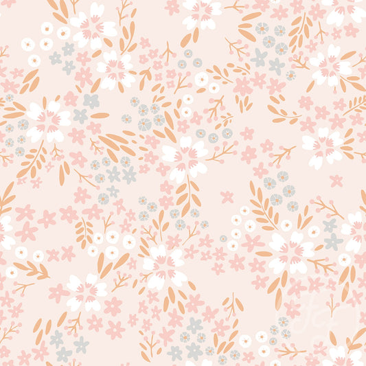 Family Fabrics | Fiorella Pink 104-144 (by the full yard)