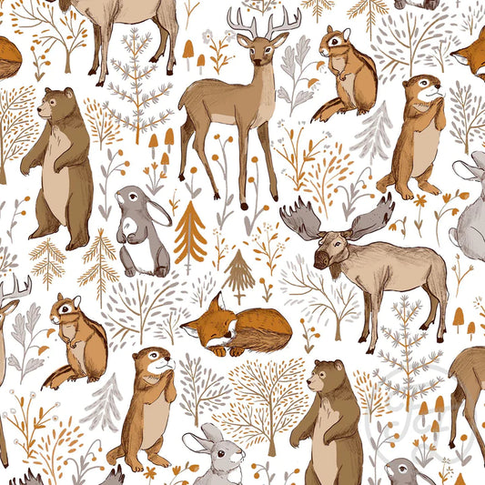 Family Fabrics | Cute Forest 104-149 (by the full yard)