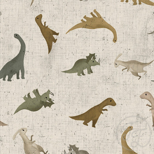 Family Fabrics | Dinos Beige 104-158 (by the full yard)