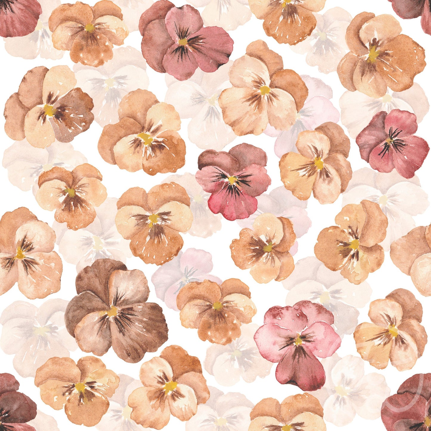 Family Fabrics | Autumn Pansies 105-101 (by the full yard)