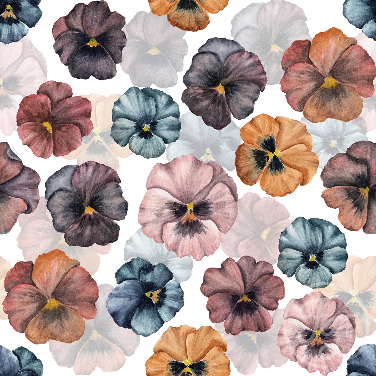 Family Fabrics | Pansies 105-102 (by the full yard)