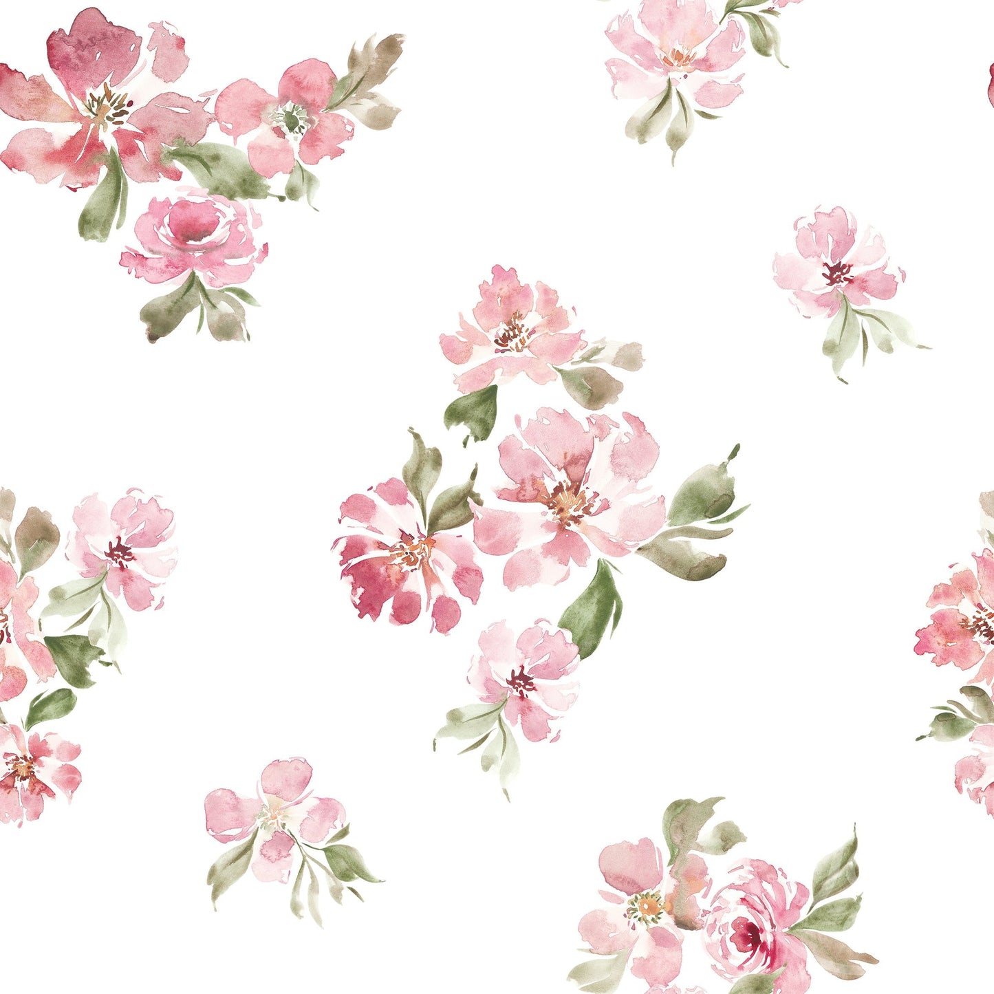 Family Fabrics | Pink Flowers 105-105 (by the full yard)