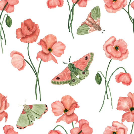 Family Fabrics | Poppies and Moths